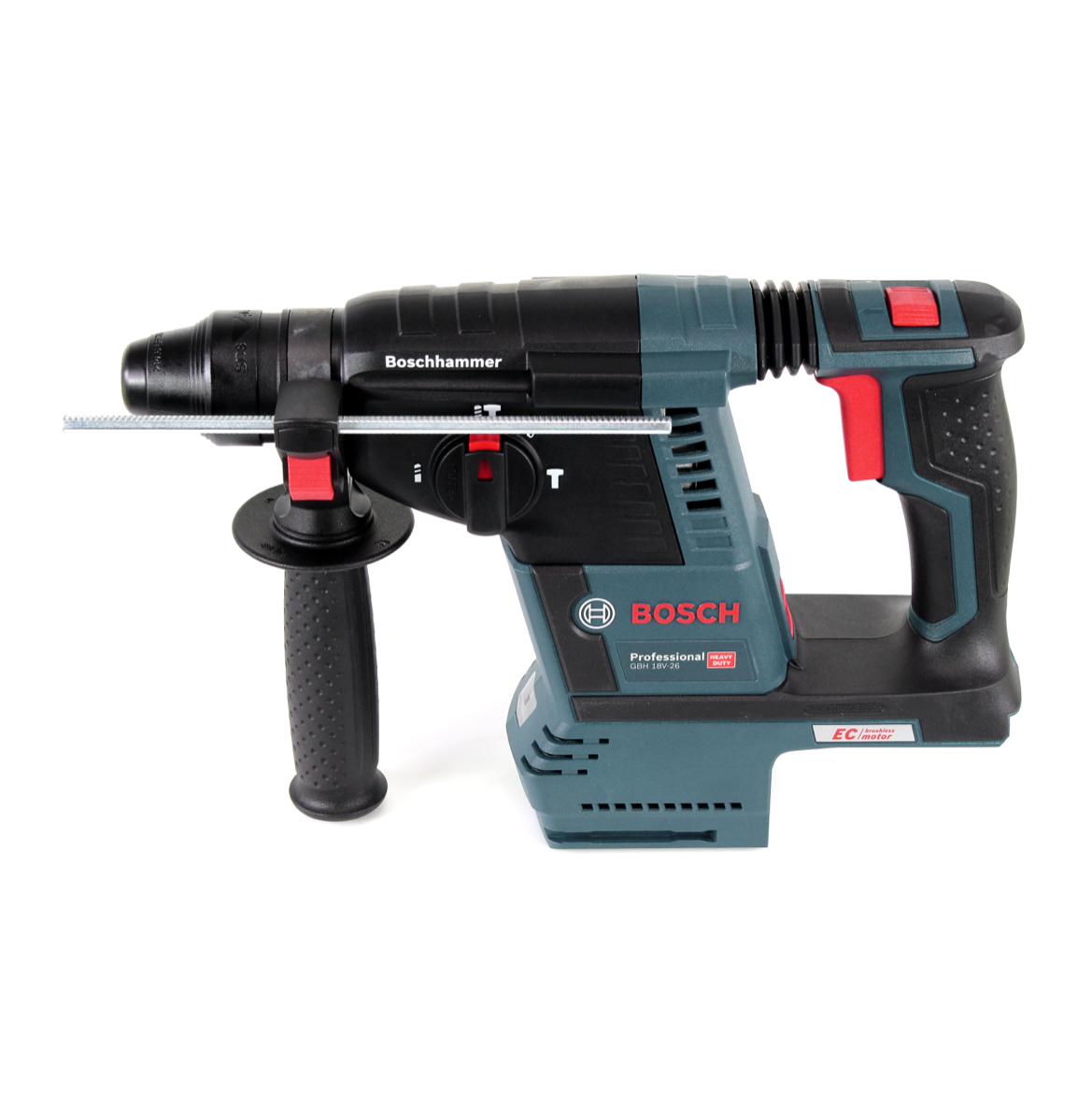 Bosch GBH 18V-26 Akku Bohrhammer 18V 2,6J SDS-plus Brushless + 1x Akku 5,0Ah + Zubehör Steckdosenkronen + L-Boxx - ohne Ladegerät