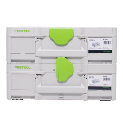 Festool Systainer Set 2x SYS3 M 137 ( 2x 204841 ) 10,4 Liter 396x296x137mm Werkzeugkoffer koppelbar - Toolbrothers