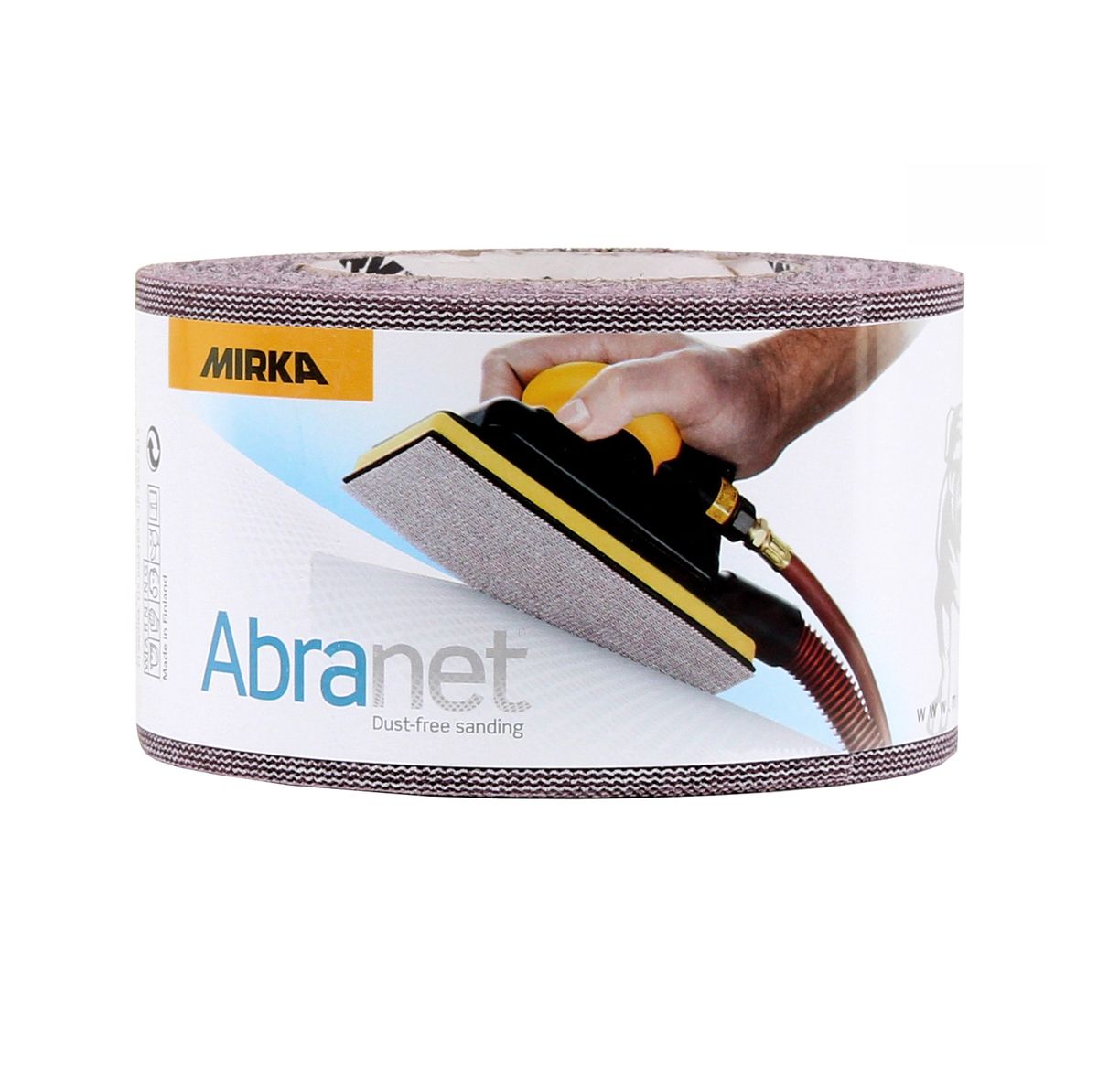 Mirka ABRANET Schleifpapier Rolle 75mm x 10m P120 Schleifrolle Klett ( 545BI001123R )