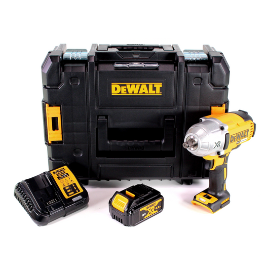 Clé à chocs sans fil Dewalt DCF 899 HM1 1/2" 18V 950Nm anneau HOG sans balais + 1x batterie 4,0Ah + chargeur + TSTAK