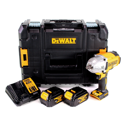 Clé à chocs sans fil Dewalt DCF 899 HM2 1/2" 18V 950Nm anneau HOG sans balais + 2x batterie 4,0Ah + chargeur + TSTAK