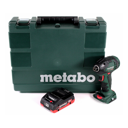 Clé à chocs sans fil Metabo SSD 18 LTX 200 BL 18V 1/4" 200Nm brushless + 1x batterie 4,0Ah + étui - sans chargeur