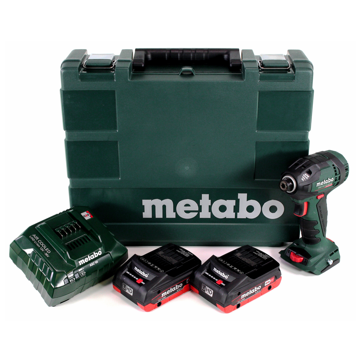 Clé à chocs sans fil Metabo SSD 18 LTX 200 BL 18V 1/4" 200Nm brushless + 2x batterie 4,0Ah + chargeur + coffret (602396580)