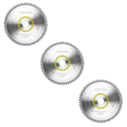 Festool WOOD FINE CUT Lame de scie circulaire denture fine, HW 216 x 2,3 x 30 mm W60, 60 dents, 3 pcs. (3x 500125)