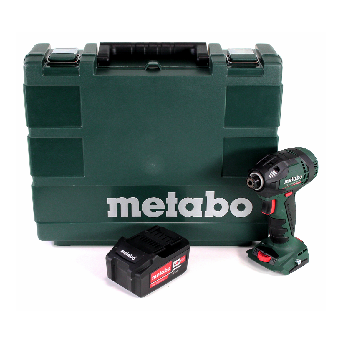 Clé à chocs sans fil Metabo SSD 18 LTX 200 BL 18V 1/4" 200Nm brushless + 1x batterie 5,2Ah + étui - sans chargeur