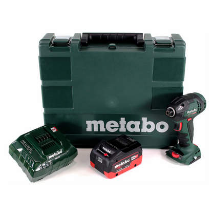 Metabo SSD 18 LTX 200 BL Akku Schlagschrauber 18V 1/4" 200Nm Brushless + 1x Akku 5,5Ah + Ladegerät + Koffer