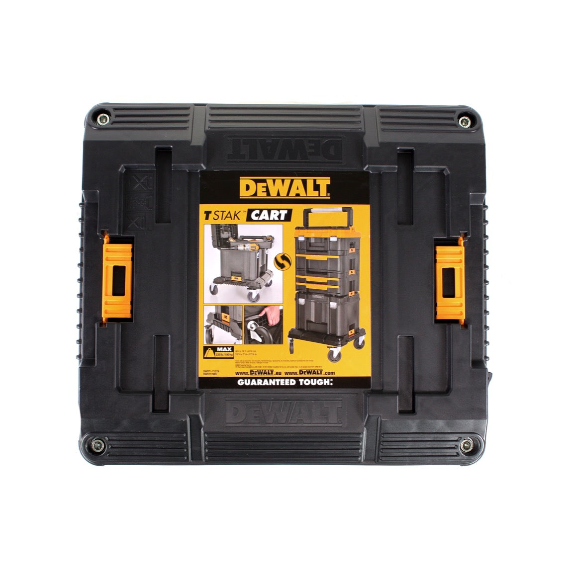 DeWalt DWST1-71229 TSTAK Chariot empilable pour planche à roulettes + boîte CADDY DT 70716 TSTAK + foret et foret à pierre FlexTorq Set 75 pièces