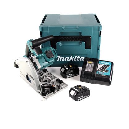 Makita DSP 600 RT Akku Tauchsäge 36V (2x18V) 165 mm Brushless + 2x Akku 5,0Ah + Ladegerät