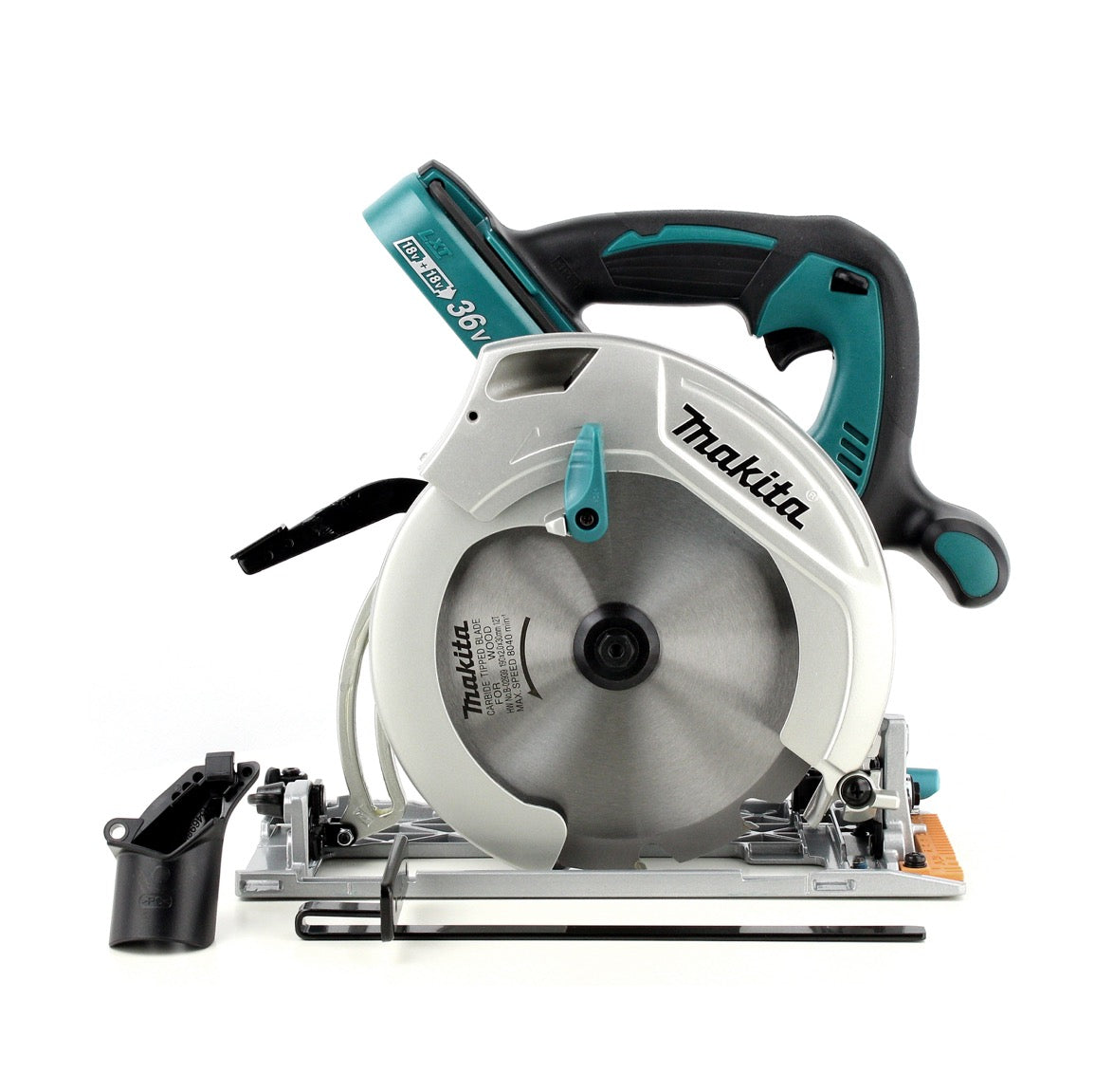 Makita DHS 710 FJ 36V Akku Li-Ion Handkreissäge 190 mm + 2x Akku 3,0Ah + Makpac - ohne Ladegerät