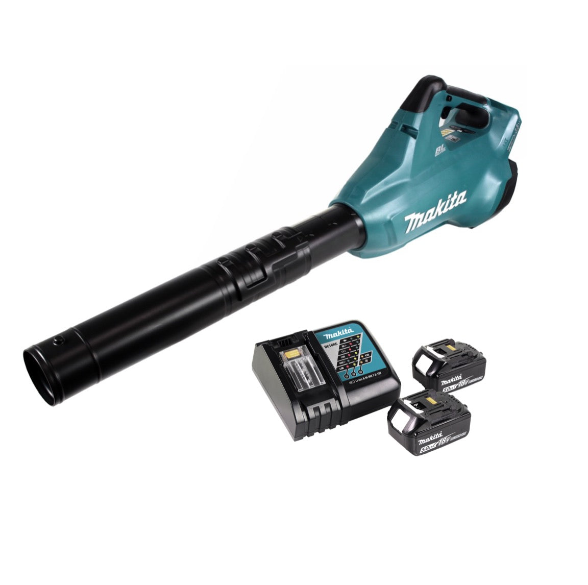 Makita DUB 362 RT Souffleur de feuilles sans fil 2x18V + 2x Batteries 5.0Ah + Chargeur