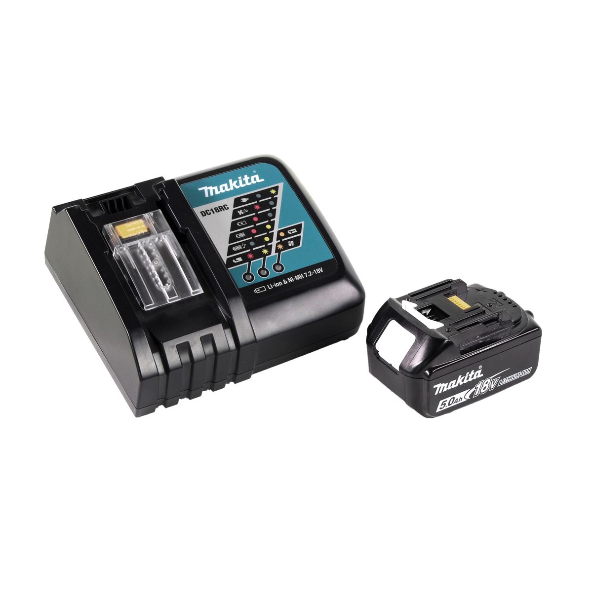 Makita DUT 130 RT1 Mixeur sans fil 18V M14 brushless + 1x Batterie 5.0Ah + Chargeur