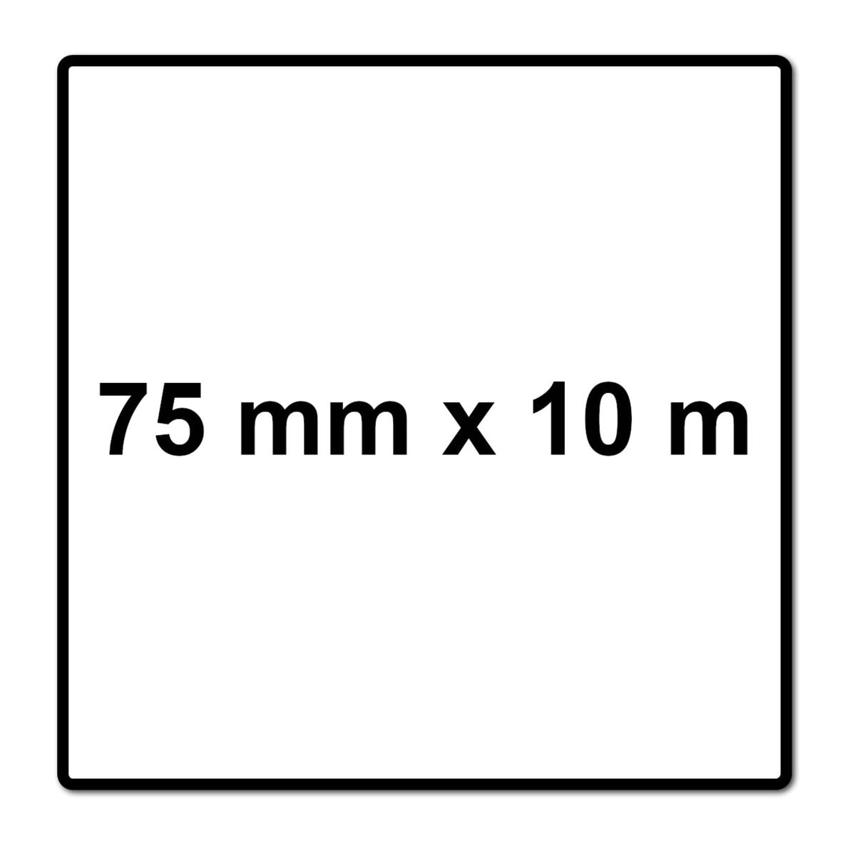 Mirka ABRANET 2x rouleau de papier de verre 75mm x 10m P80 rouleau de ponçage Velcro (2x 545BI001803R)