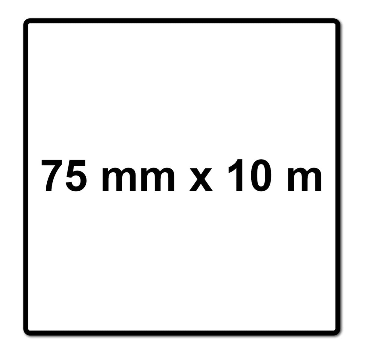 Mirka ABRANET 2x rouleau de papier de verre 75mm x 10m P120 rouleau de ponçage Velcro (2x 545BI001123R)