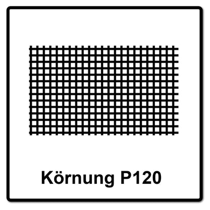 Mirka ABRANET 2x rouleau de papier de verre 75mm x 10m P120 rouleau de ponçage Velcro (2x 545BI001123R)