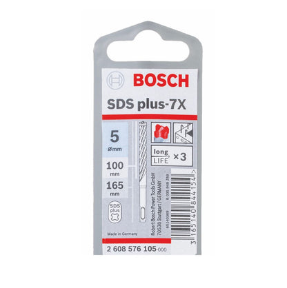 Bosch Hammerbohrer SDS-plus 7X Bohrer 5x100x165mm Carbide ( 2608576105 ) PGM zertifiziert