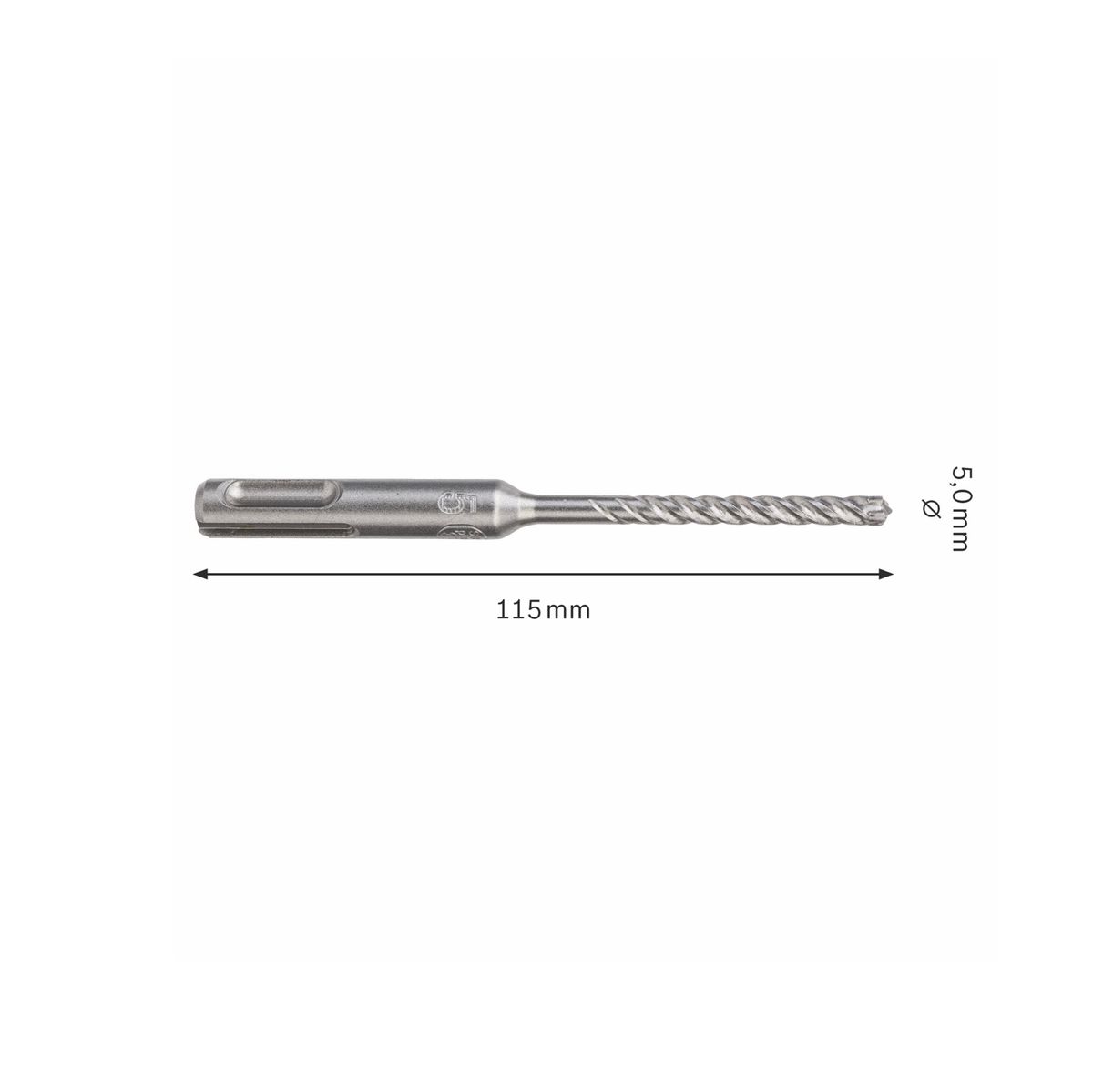 Bosch Hammerbohrer SDS-plus 7X Bohrer 5x50x115mm Carbide ( 2608576104 ) PGM zertifiziert