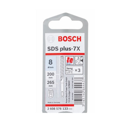 Bosch Hammerbohrer SDS-plus 7X Bohrer 8x200x265mm Carbide ( 2608576133 ) PGM zertifiziert