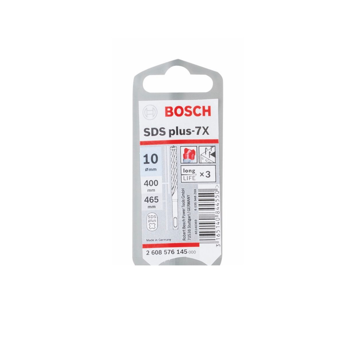 Bosch SDS-plus 7X Foret en carbure 10x400x465 mm, certifié PGM (2608576145 )