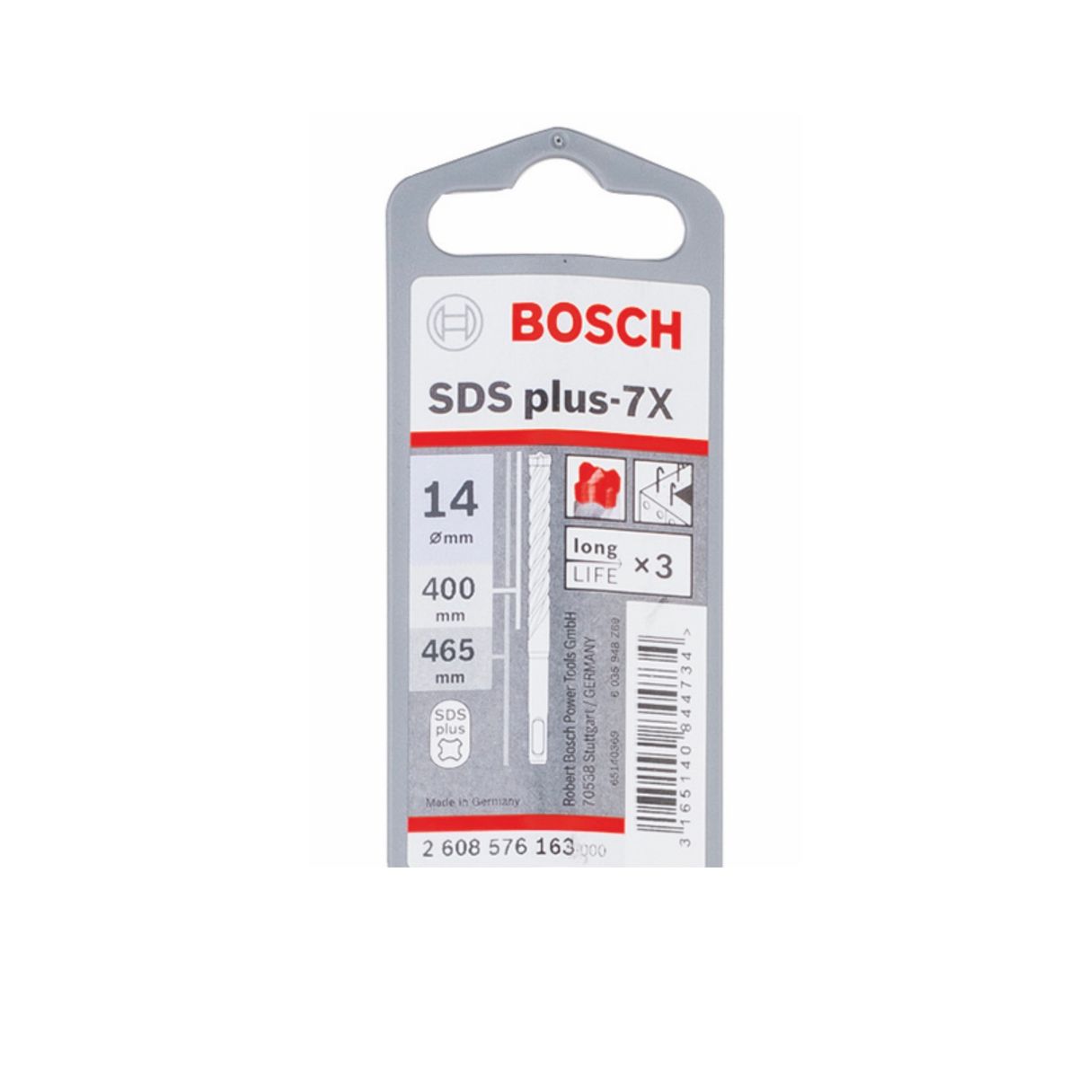 Bosch Hammerbohrer SDS-plus 7X Bohrer 14x400x465mm Carbide ( 2608576163 ) PGM zertifiziert