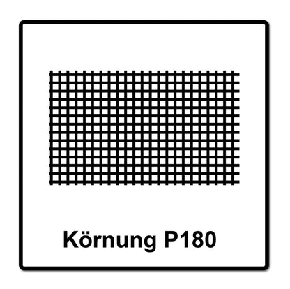 Mirka ABRANET 2x rouleau de papier de verre 75mm x 10m P180 rouleau de ponçage Velcro (2x 545BI001183R)