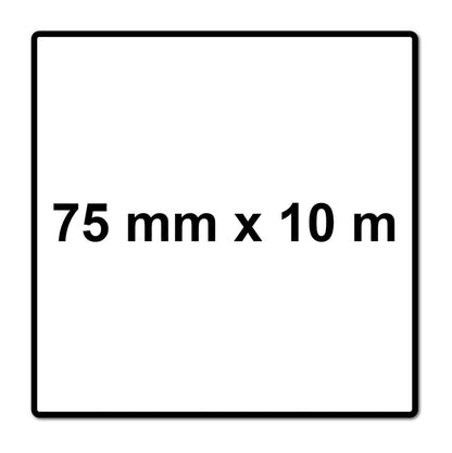 Mirka ABRANET 2x rouleau de papier de verre 75mm x 10m P320 rouleau de ponçage Velcro (2x 545BI001323R)