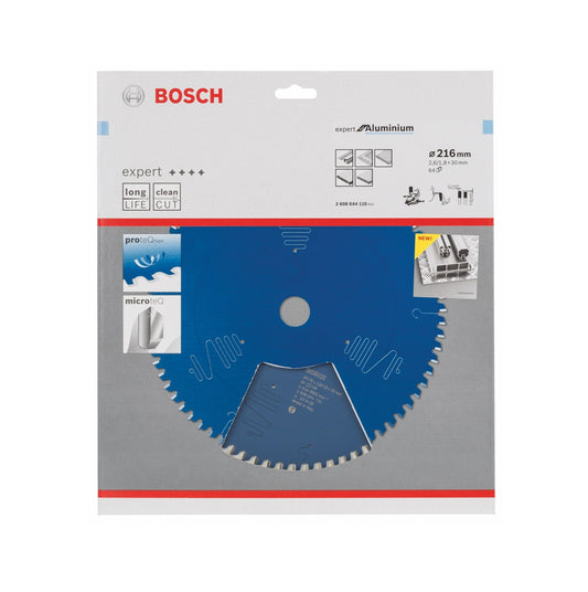 Bosch Lame de scie circulaire Expert for Aluminium, 216 x 30 x 2,6 mm, 64 dents (2608644110)