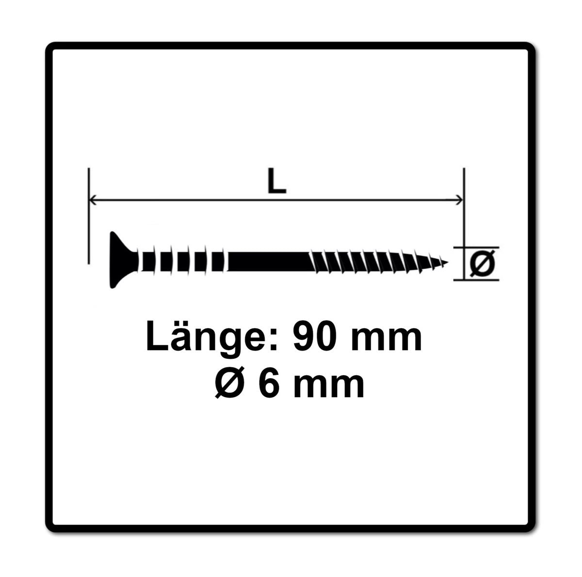 SPAX Vis de réglage tête plate 6.0x90 mm - 100 pièces T-STAR Plus 4Cut WIROX  (161010600903)