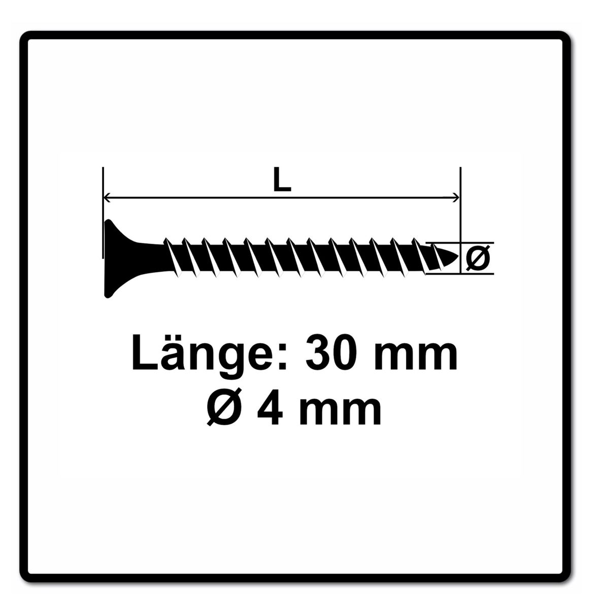 Fischer Power-Fast II FPF II Spanplattenschraube 4,0x30 mm 1000 Stück ( 670154 ) Senkkopf mit Torx Vollgewinde galvanisch verzinkt, blau passiviert