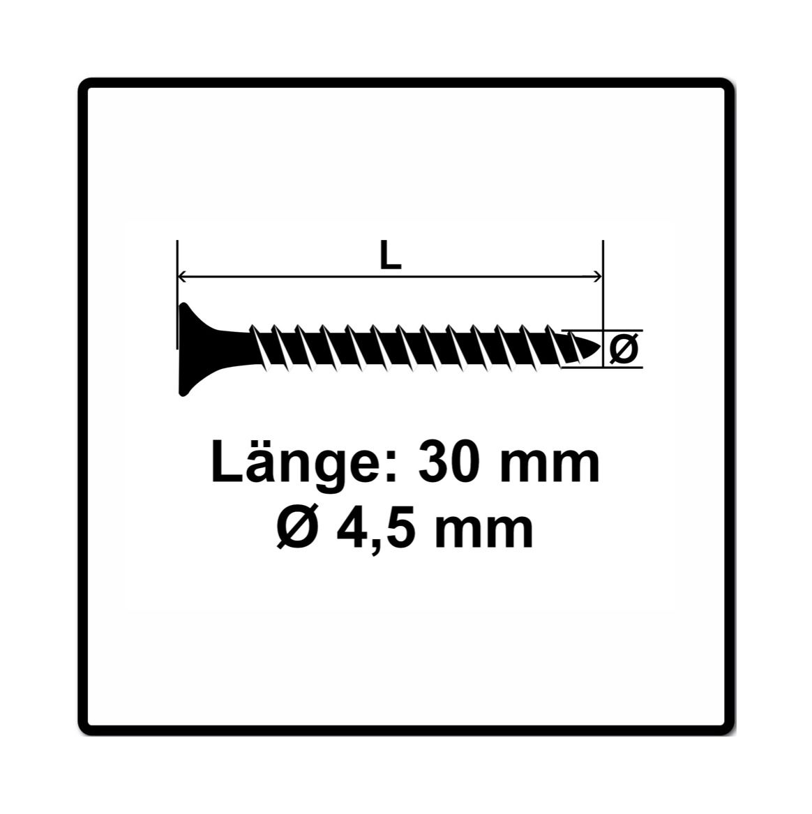 Fischer Power-Fast II FPF II Spanplattemschraube 4,5x30 mm 200 Stück ( 670256 ) Senkkopf mit Torx Vollgewinde galvanisch verzinkt, blau passiviert