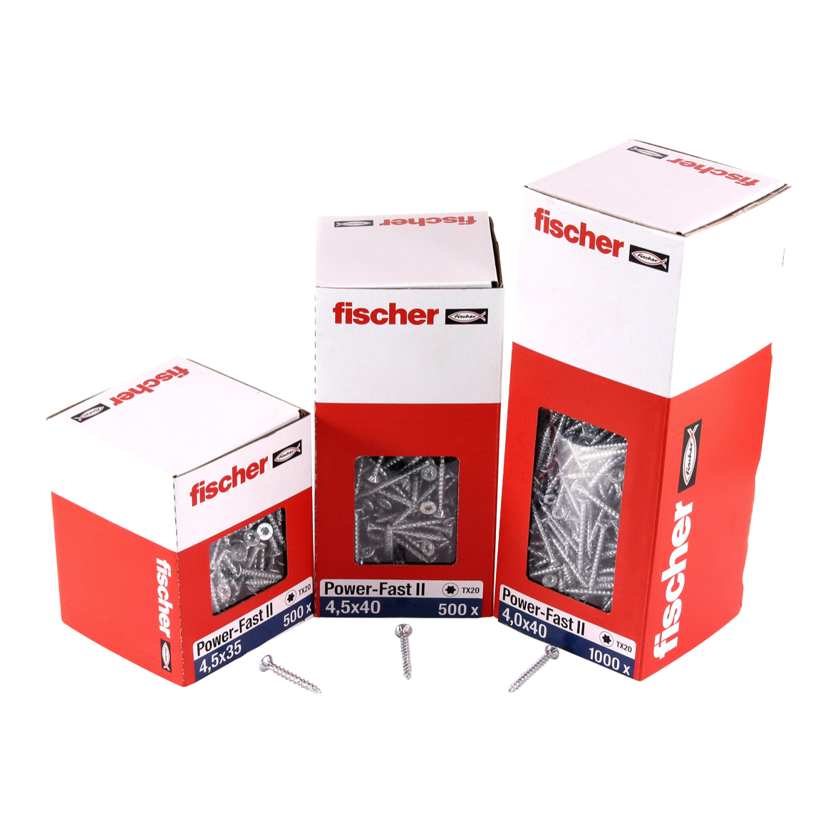 Vis pour panneaux d'aggloméré Fischer Power-Fast II FPF II 4,5x30 mm 200 pièces (670256) tête fraisée avec filetage complet Torx, galvanisées, passivée bleue