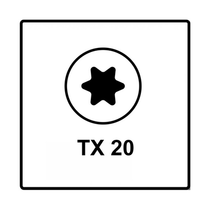 Fischer Power-Fast II FPF II Spanplattenschraube 4,5x35 mm 200 Stück ( 670258 ) Senkkopf mit Torx Vollgewinde galvanisch verzinkt, blau passiviert