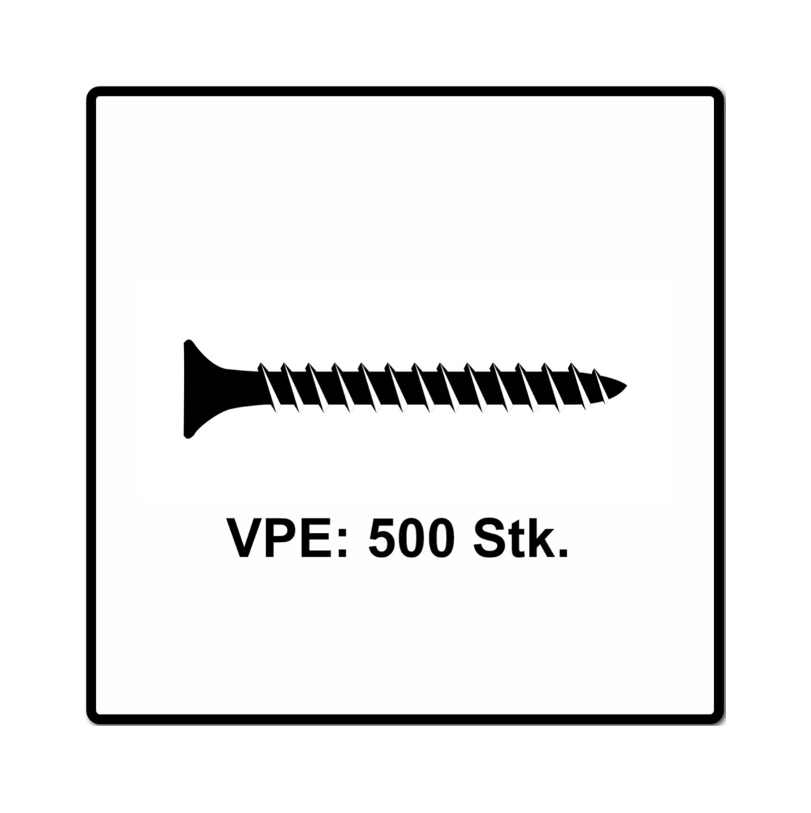 Fischer Power-Fast II FPF II Spanplattenschraube 4,5x50 mm 500 Stück ( 670265 ) Senkkopf mit Torx Vollgewinde galvanisch verzinkt, blau passiviert