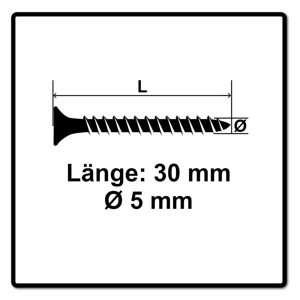 Fischer Power-Fast II FPF II Spanplattenschraube 5,0x30 mm 200 Stück ( 670350 ) Senkkopf mit Torx Vollgewinde galvanisch verzinkt, blau passiviert