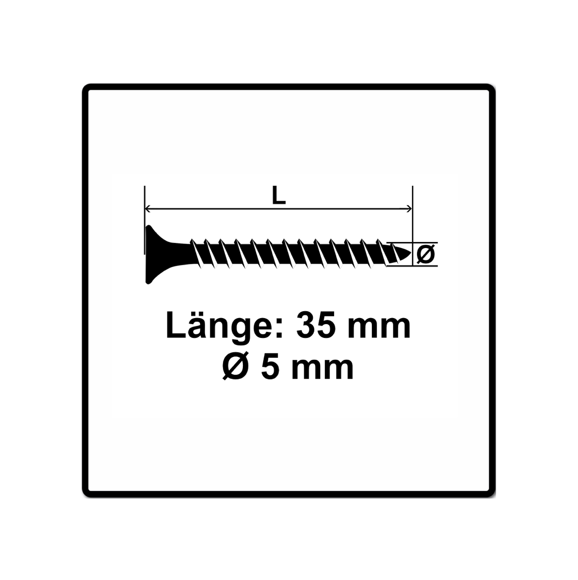 Fischer Power-Fast II FPF II Spanplattenschraube 5,0x35 mm 200 Stück ( 670352 ) Senkkopf mit Torx Vollgewinde galvanisch verzinkt, blau passiviert