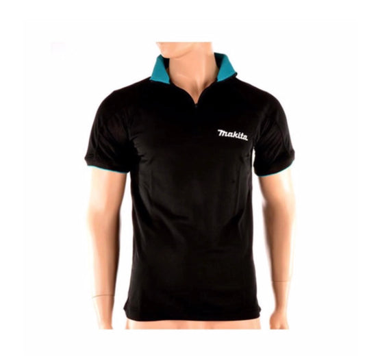 Makita Polo Rugby Shirt T-Shirt Größe L 100% Baumwolle ( 98P184 ) Farbe schwarz