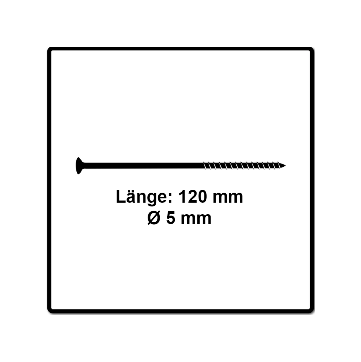 Fischer Power-Fast II FPF II Spanplattenschraube 5,0x120 mm 200 Stück ( 670369 ) Senkkopf mit Torx Teilgewinde galvanisch verzinkt, blau passiviert