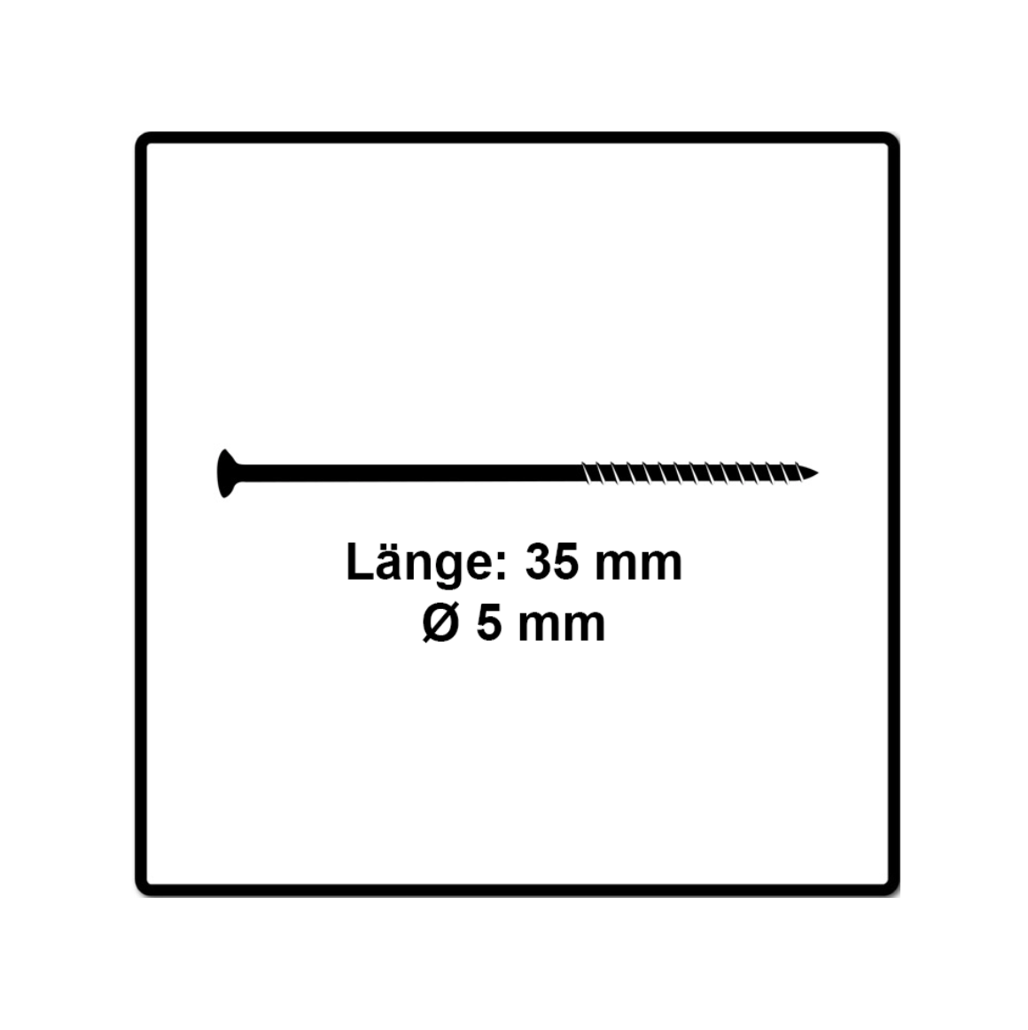 Fischer Power-Fast II FPF II Spanplattenschraube 5,0x35 mm 200 Stück ( 670370 ) Senkkopf mit Torx Teilgewinde galvanisch verzinkt, blau passiviert