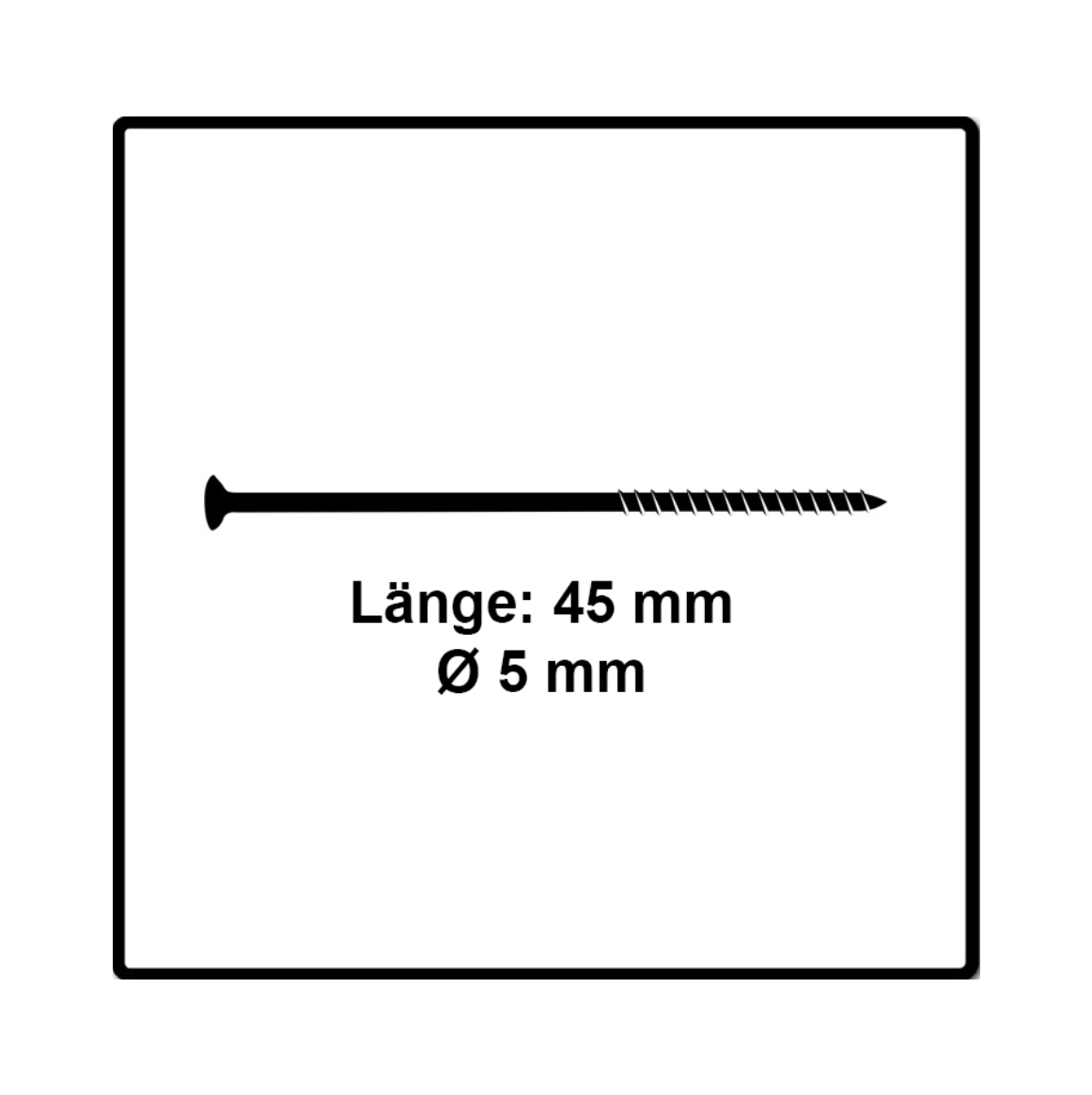 Fischer Power-Fast II FPF II Spanplattenschraube 5,0x45 mm 200 Stück ( 670374 ) Senkkopf mit Torx Teilgewinde galvanisch verzinkt, blau passiviert