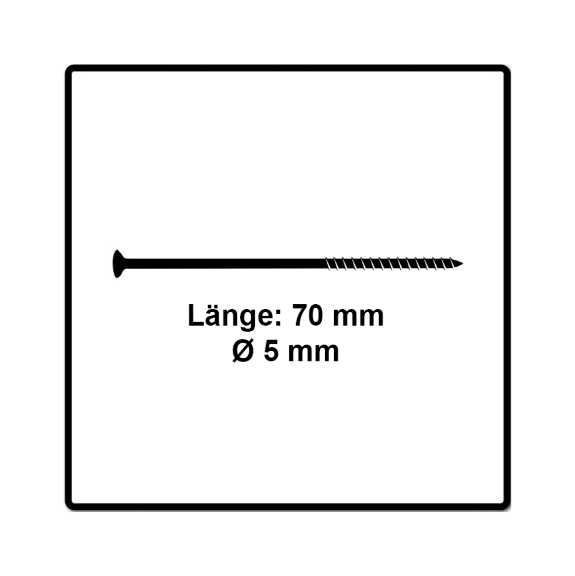 Fischer Power-Fast II FPF II Spanplattenschraube 5,0x70 mm 100 Stück ( 670380 ) Senkkopf mit Torx Teilgewinde galvanisch verzinkt, blau passiviert