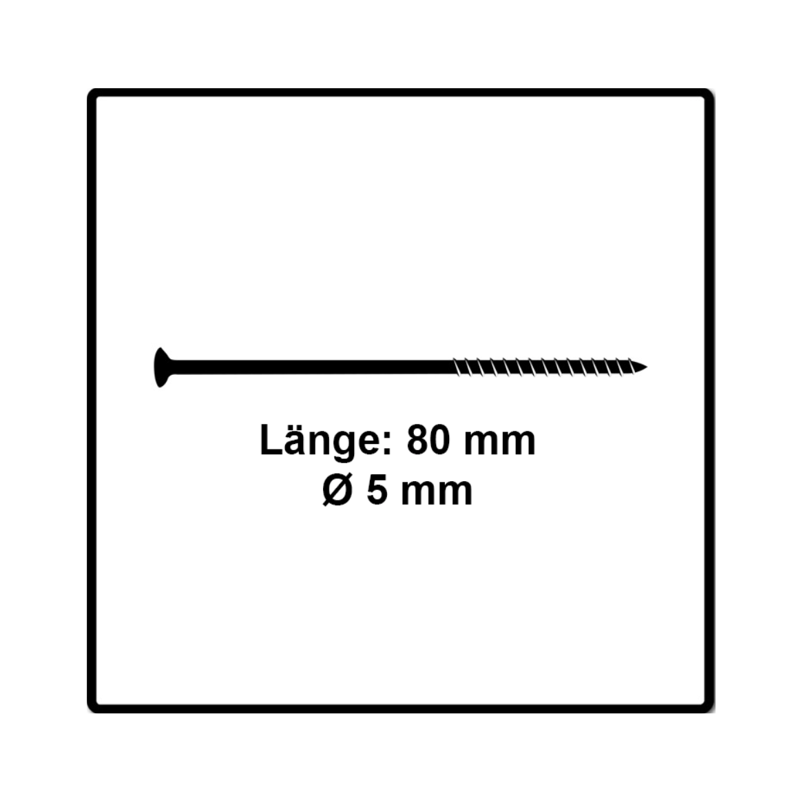 Fischer Power-Fast II FPF II Spanplattenschraube 5,0x80 mm 200 Stück ( 670383 ) Senkkopf mit Torx Teilgewinde galvanisch verzinkt, blau passiviert