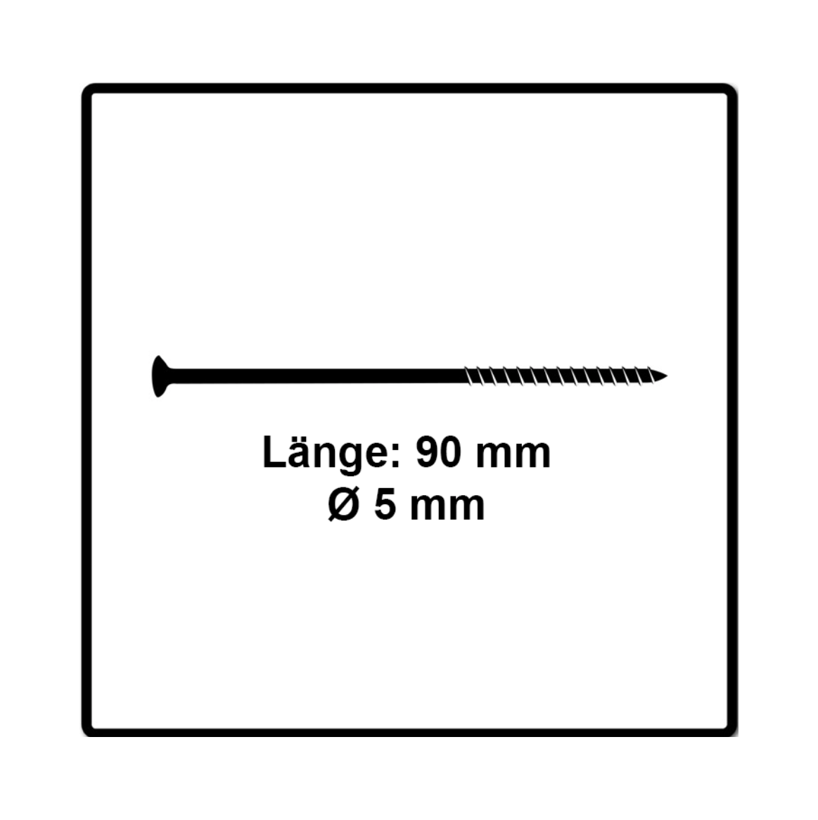 Fischer Vis pour panneaux de particules Power-Fast II FPF II 5.0x90 mm - 100 pièces (670384) tête fraisée + Filetage partiel Torx, zinguée, passivée bleue