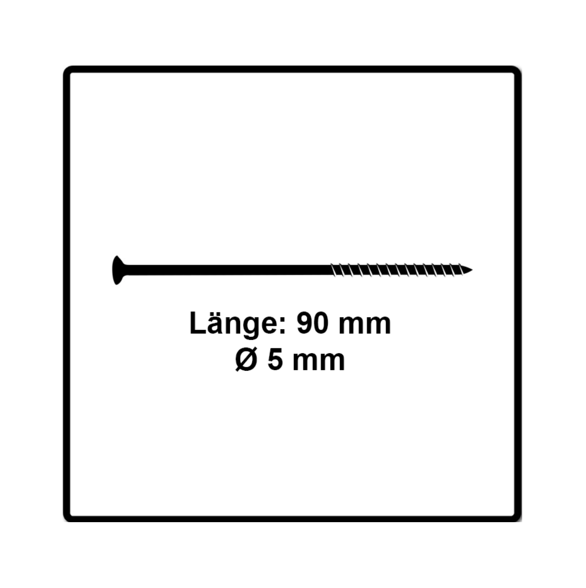 Fischer Power-Fast II FPF II Spanplattenschraube 5,0x90 mm 200 Stück ( 670385 ) Senkkopf mit Torx Teilgewinde galvanisch verzinkt, blau passiviert