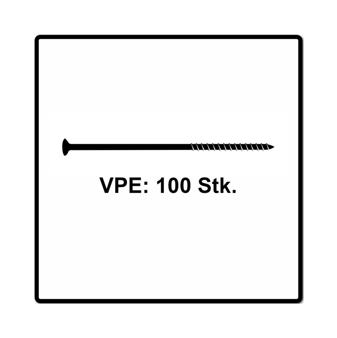 Fischer Vis pour panneaux de particules Power-Fast II FPF II 6.0x100 mm - 100 pièces (670457) tête fraisée + Filetage partiel Torx, galvanisée, passivée bleue