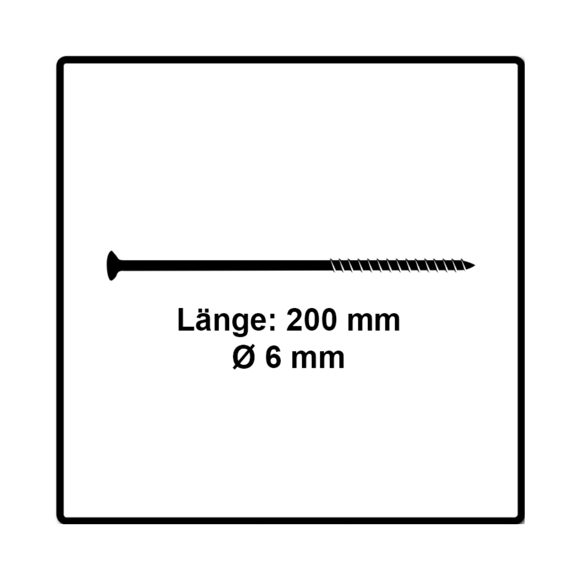 Fischer Power-Fast II FPF II Vis à bois aggloméré 6,0x200 mm, 50 pcs., tête fraisée, empreinte Torx, filetage partiel, zingué et passivé bleu ( 670696 )