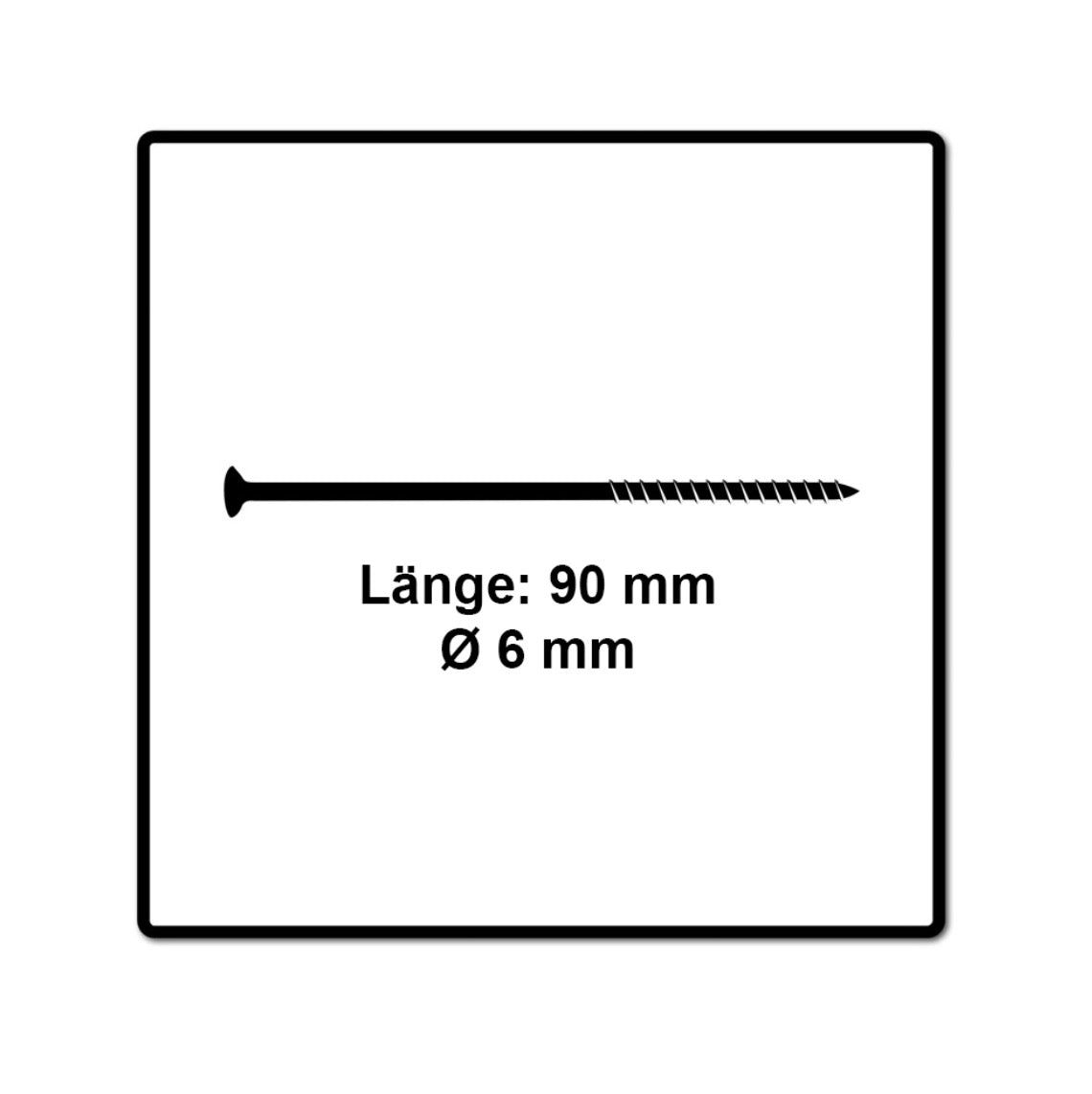 Fischer Power-Fast II FPF II Spanplattenschraube 6,0x90 mm 200 Stück ( 670647 ) Senkkopf mit Torx Teilgewinde galvanisch verzinkt, blau passiviert