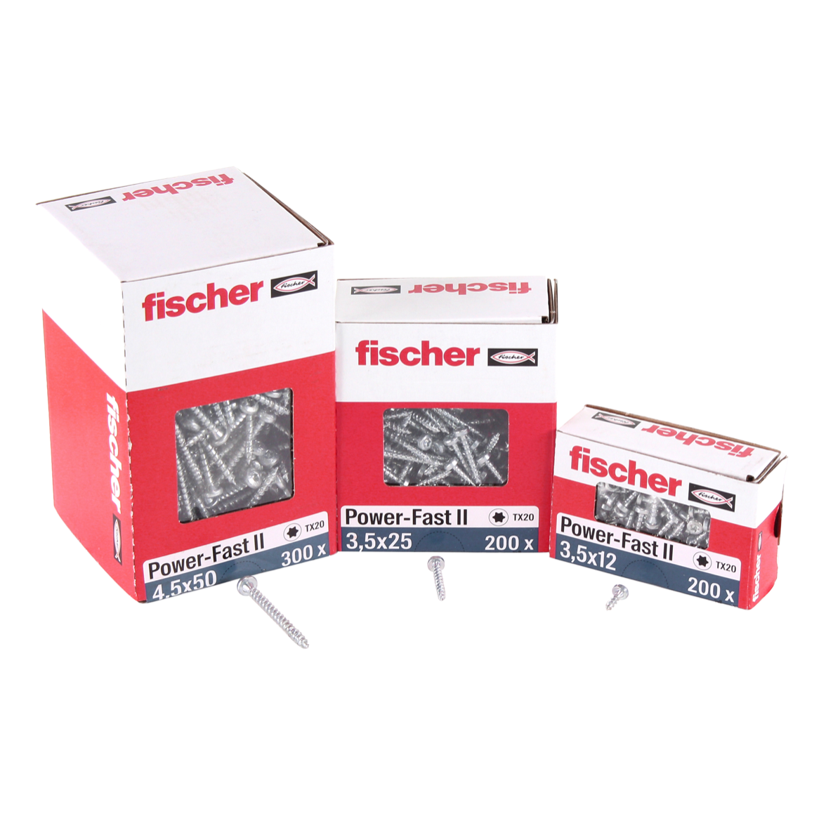 Fischer Power-Fast II FPF II Spanplattenschraube 3,5x30 mm 200 Stück ( 670102 ) Pan Head mit Torx Vollgewinde galvanisch verzinkt, blau passiviert