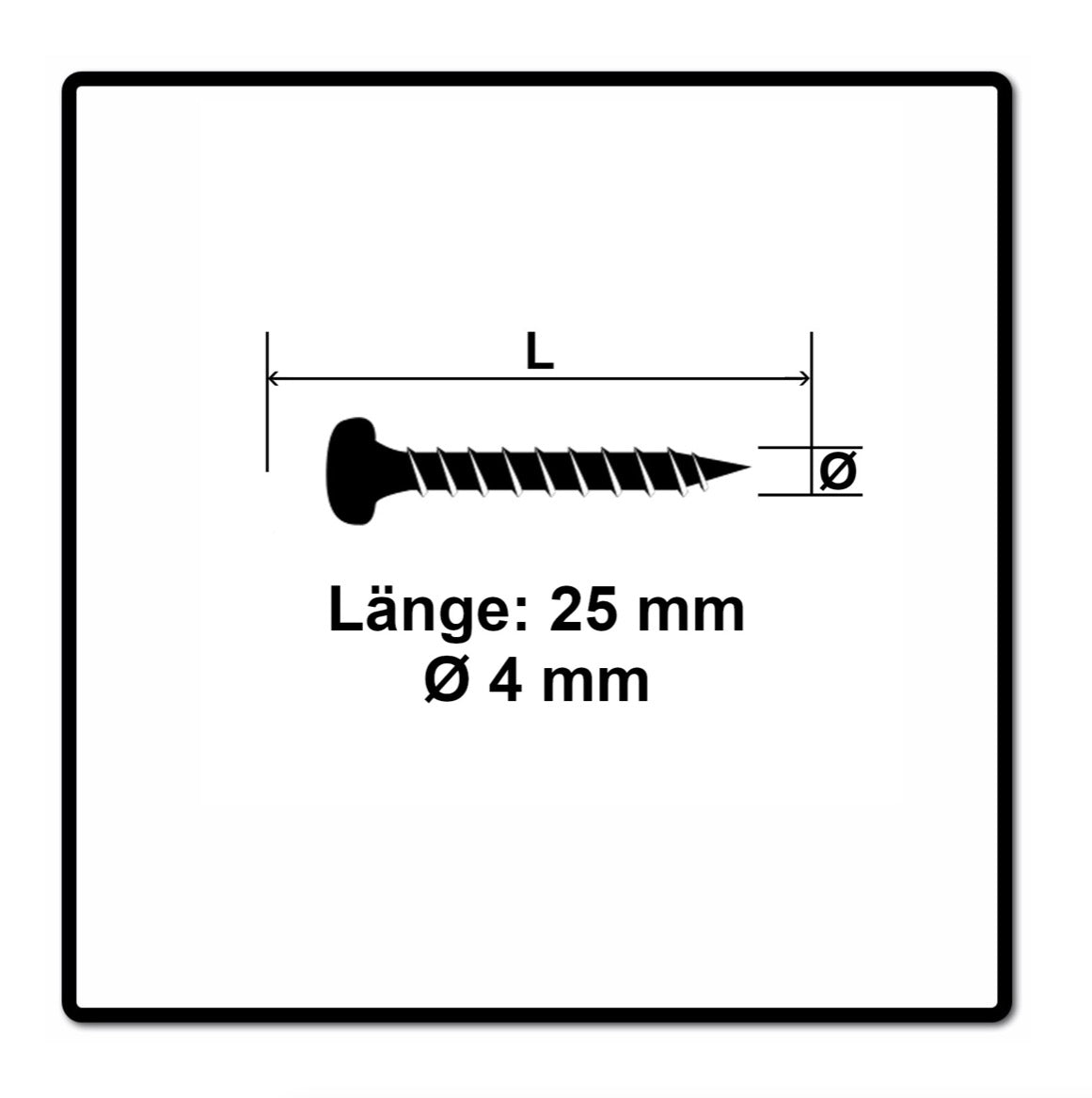 Fischer Power-Fast II FPF II Spanplattenschraube 4,0x25 mm 200 Stück ( 670236 ) Pan Head mit Torx Vollgewinde galvanisch verzinkt, blau passiviert