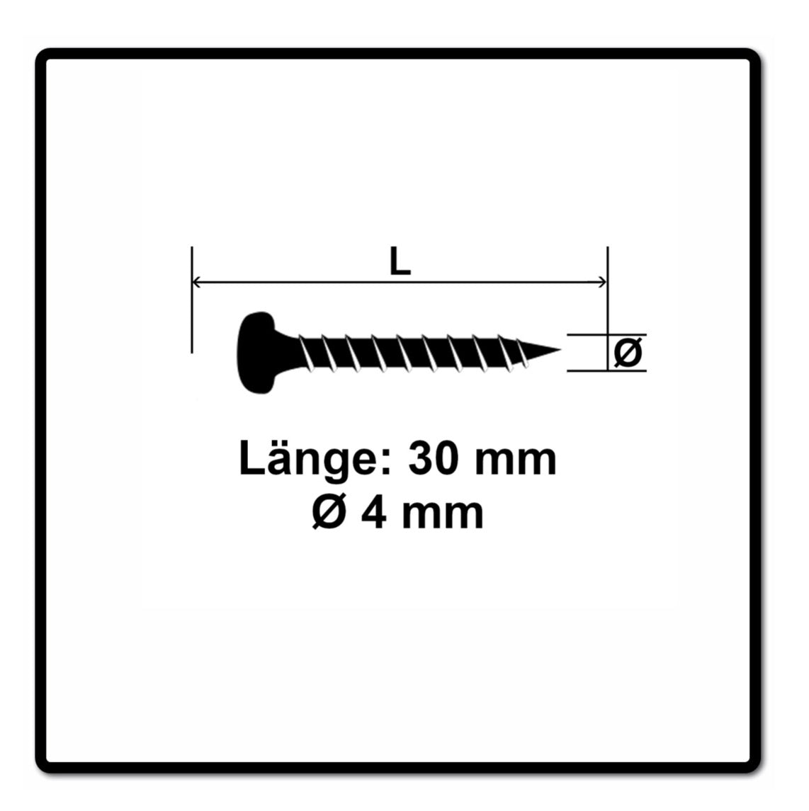 Fischer Power-Fast II FPF II Vis à bois aggloméré 4,0x30mm,Tête ronde, Torx, Filetage total, Zingué blanc, Passivé bleu, 200pcs. (670237)