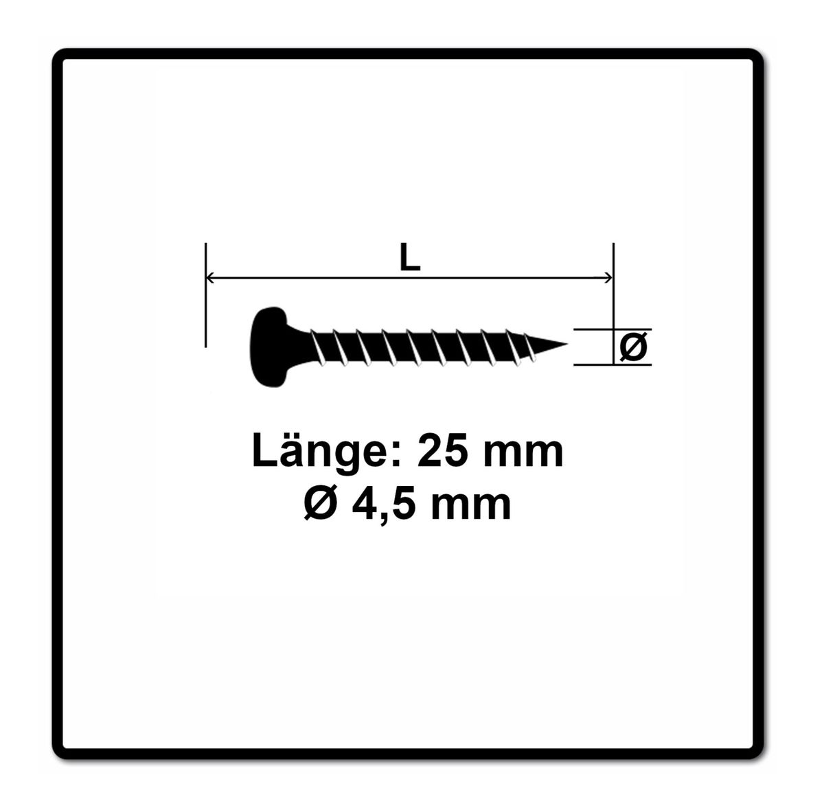 Fischer Power-Fast II FPF II Spanplattenschraube 4,5x25 mm 200 Stück ( 670329 ) Pan Head mit Torx Vollgewinde galvanisch verzinkt, blau passiviert