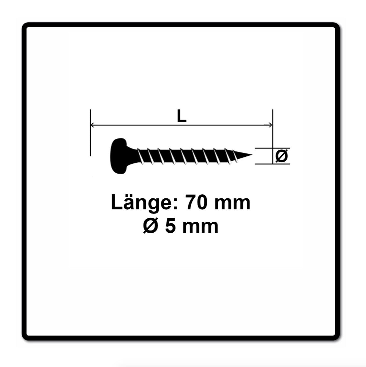 Fischer Vis pour panneaux de particules Power-Fast II FPF II 5,0x70 mm - 100 pièces (670646) Tête cylindrique + Filetage Torx complet, zinguée, passivée bleue